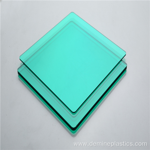 Green transparent 5mm solid panel polycarbonate